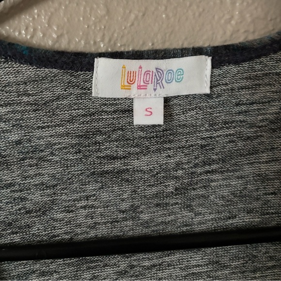 LuLaRoe Sarah long cardigan sweater with a geometric pattern Small - Picture 3 of 6